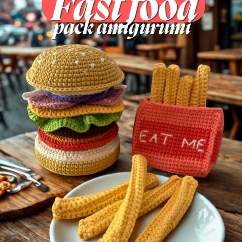 PATRÓN FAST FOOD -Pack Amigurumi-